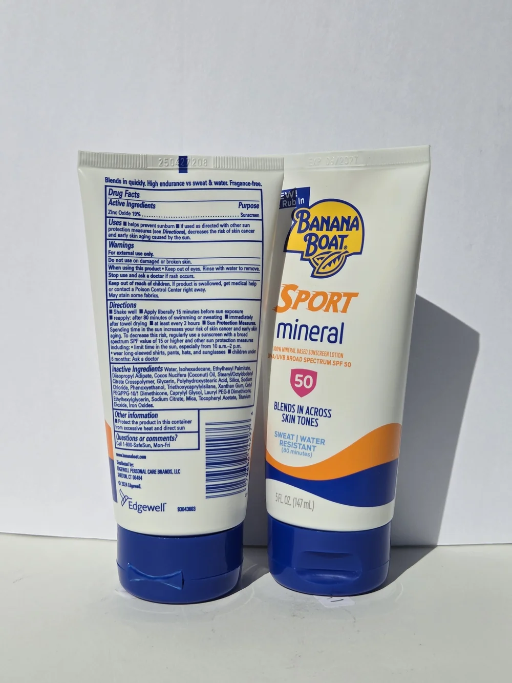 $7 Add-On When Bundled With $8 - Banana Boat Sport Mineral SPF 50 Sunscreen One